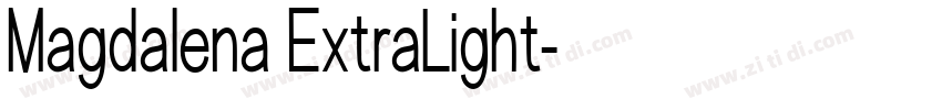 Magdalena ExtraLight字体转换